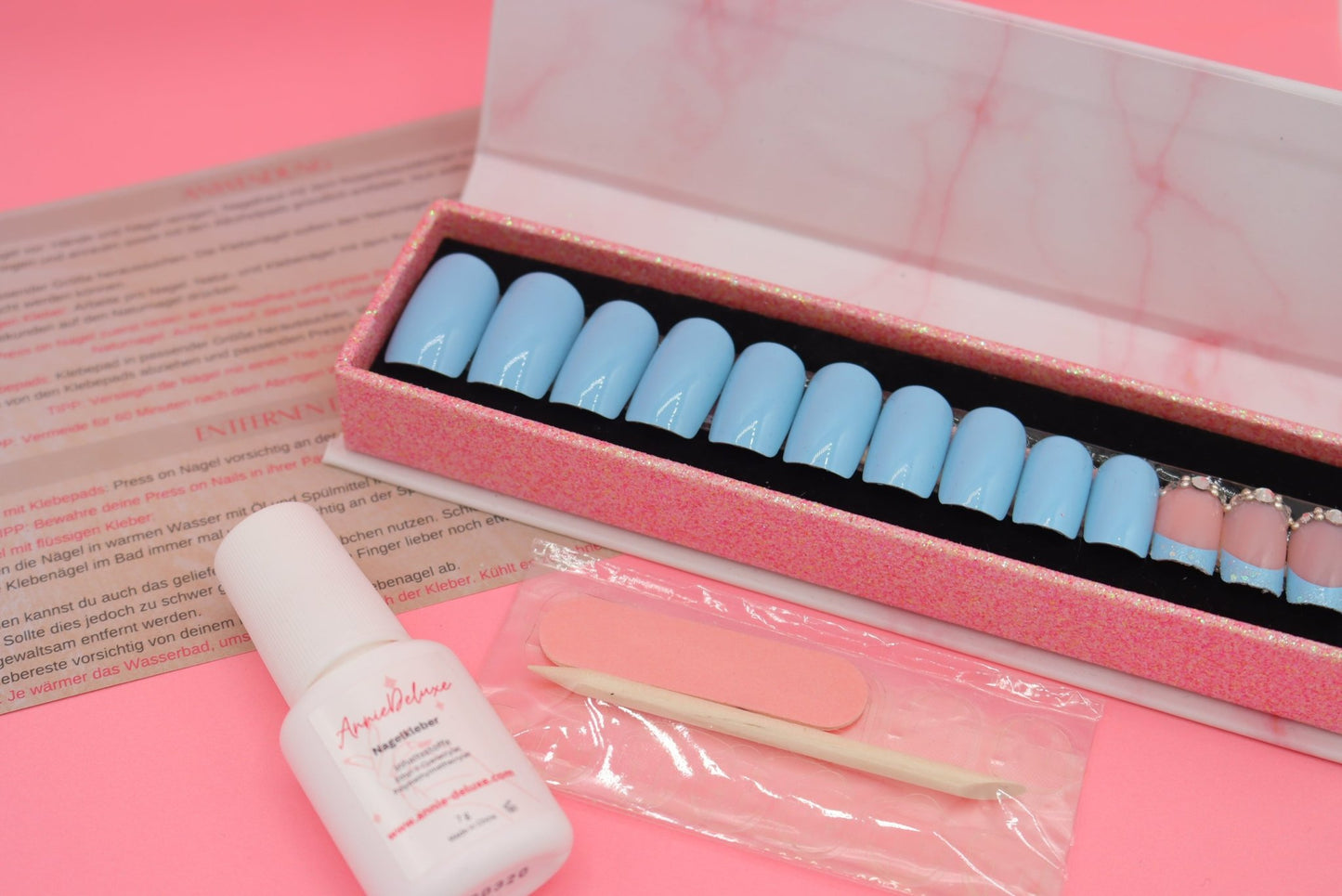 Press on Nails Blue Velvet - Annie Deluxe - Press on Nails