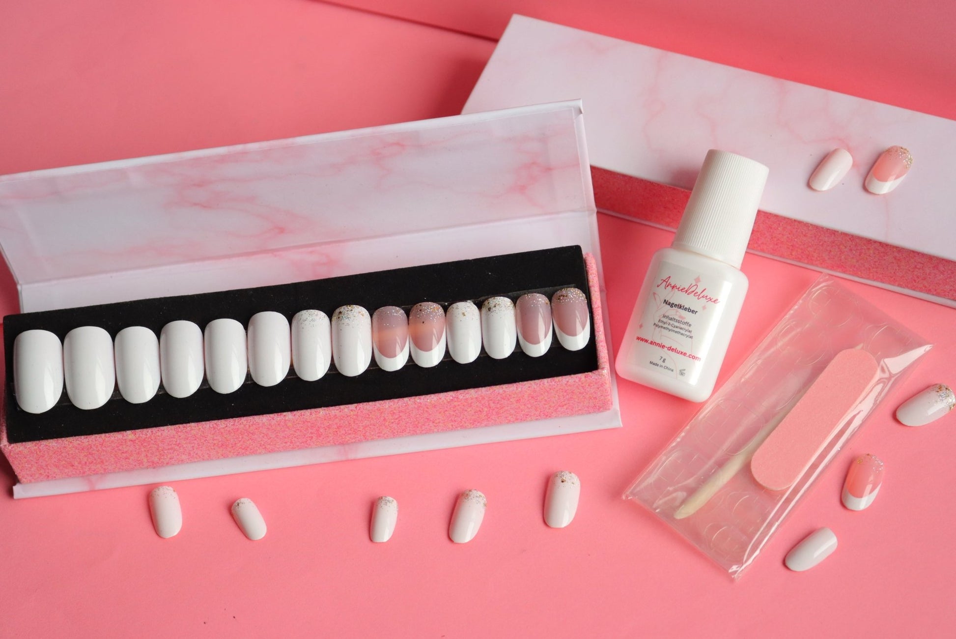 Press on Nails Diamond White - Annie Deluxe - Press on Nails