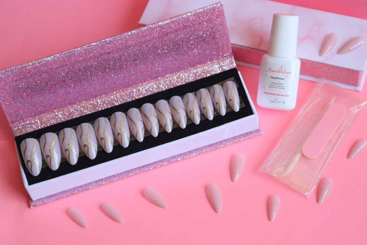 Press on Nails Golden Curve - Annie Deluxe - Press on Nails
