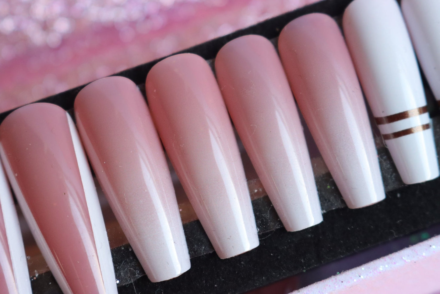 Press on Nails Golden Stripes - Annie Deluxe - Press on Nails