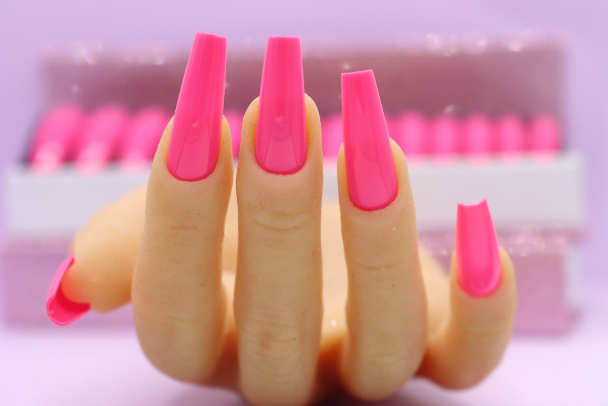 Press on Nails Neon Pink - Annie Deluxe - Press on Nails