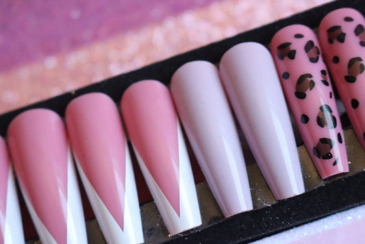Press on Nails Pink Leopard - Annie Deluxe - Press on Nails