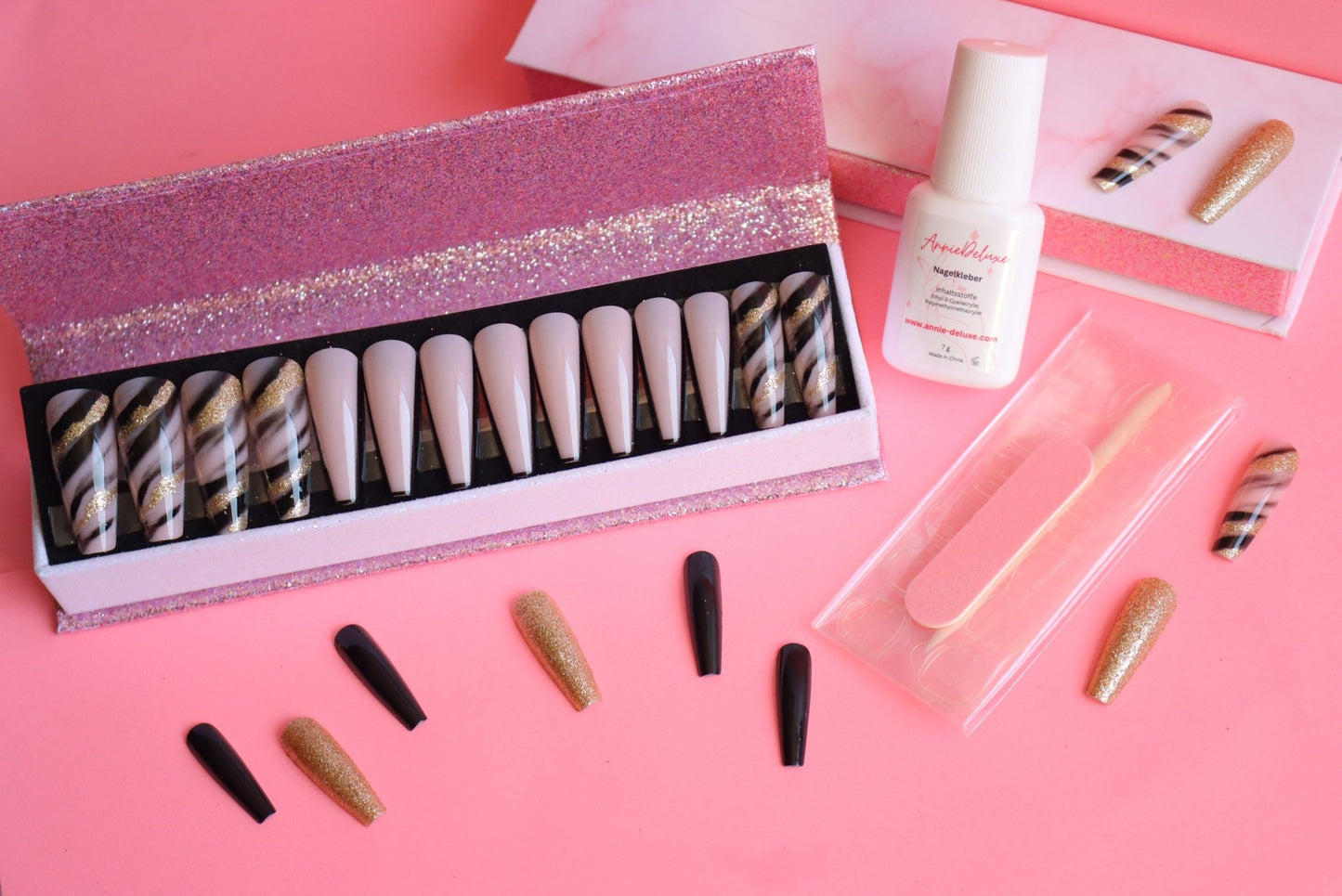 Press on Nails Zebra - Annie Deluxe - Press on Nails