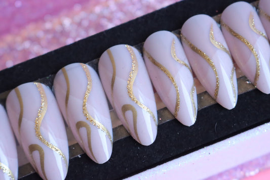 Press on Nails Golden Curve - Annie Deluxe - Press on Nails