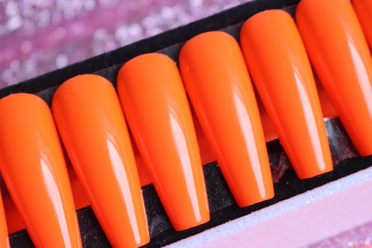 Press on Nails Neon Orange - Annie Deluxe - Press on Nails