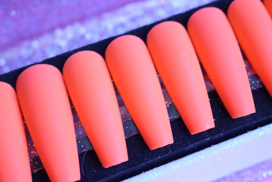 Press on Nails Neon Orange (matt) - Annie Deluxe - Press on Nails