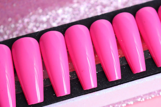 Press on Nails Neon Pink - Annie Deluxe - Press on Nails
